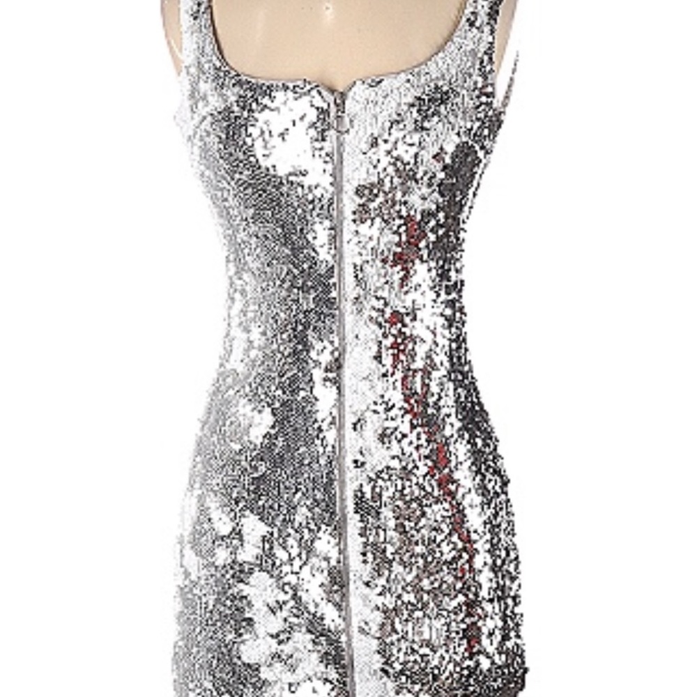 Lovers + Friends Cocktail dress Silver/Metallic size L wore once